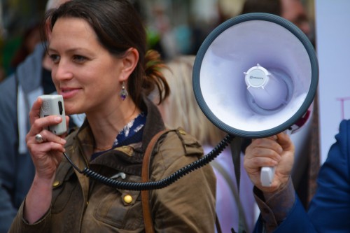 megaphone used for public address